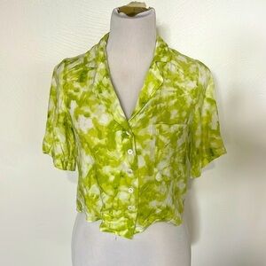 NWT faithfull the brand pampelonne tie dye button down shirt